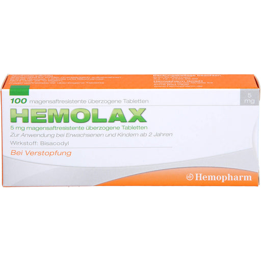 Hemolax 5 mg Tabletten bei Verstopfung, 100 St. Tabletten