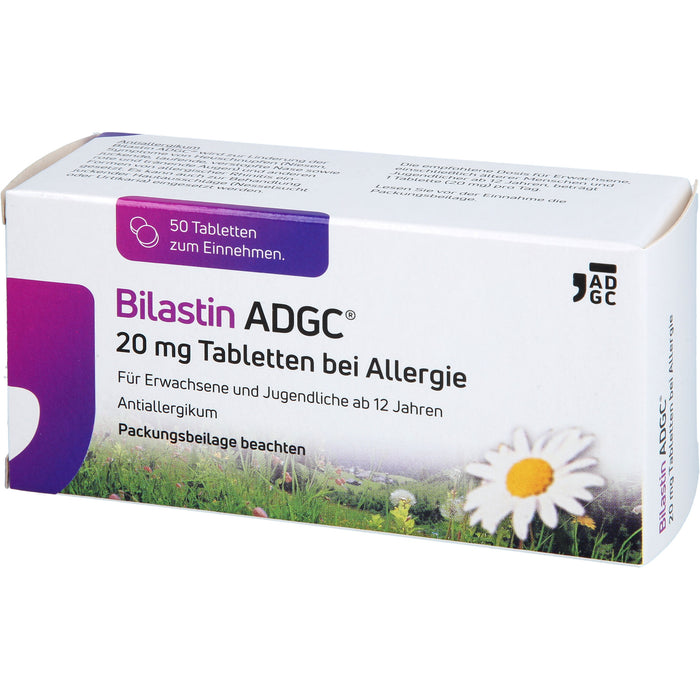 Bilastin ADGC 20 mg Tabletten bei Allergie, 50 pcs. Tablets