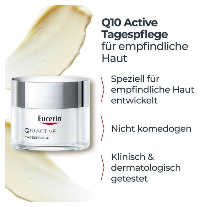 Eucerin Q10 Active für den Tag Anti-Faltenpflege für empfindliche Haut, 50 ml Crème