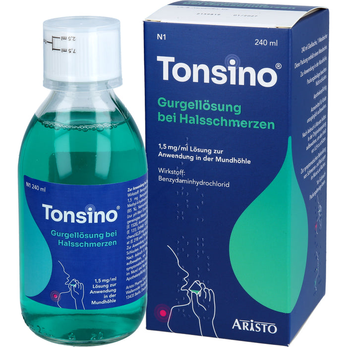 Tonsino Gurgellösung bei Halsschmerzen, 240 ml Solution