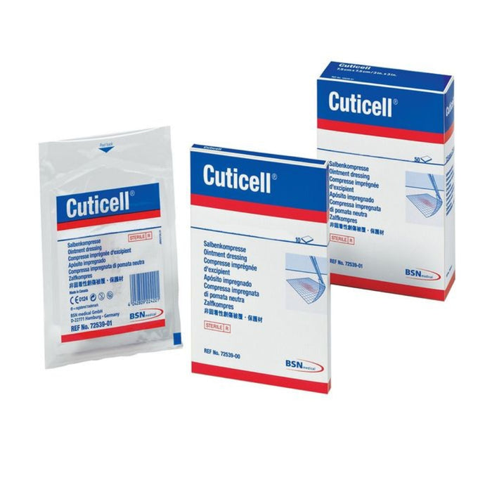 Cuticell Salbenkompresse 7,5 x 7,5 cm, 10 St. Wundgaze