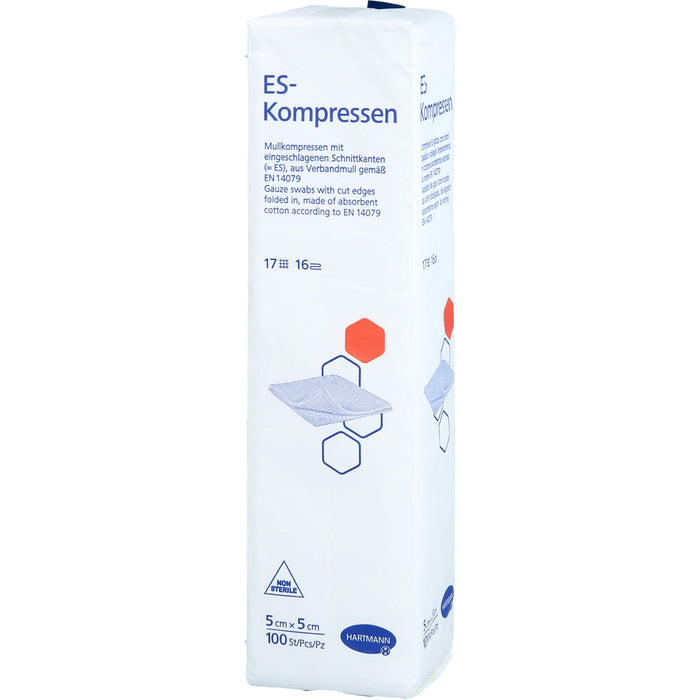 ES-KOMPR UNST 5X5 16FACH, 100 pcs. Compresses