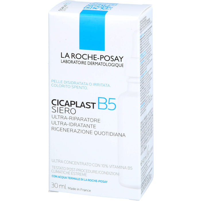 La Roche-Posay Cicaplast B5 Serum reparierendes und feuchtigkeitsspendendes Gesichtsserum mit 10 % Dexpanthenol, 30 ml Solution
