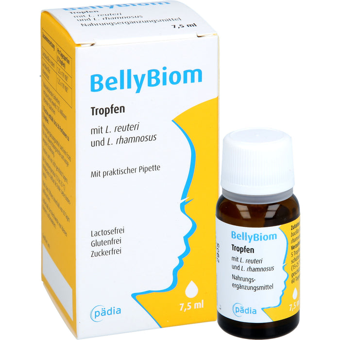 BellyBiom Tropfen unterstützen die kindliche Darmflora mit bewährten Milchsäurebakterien von Geburt an, 7.5 ml Tropfen