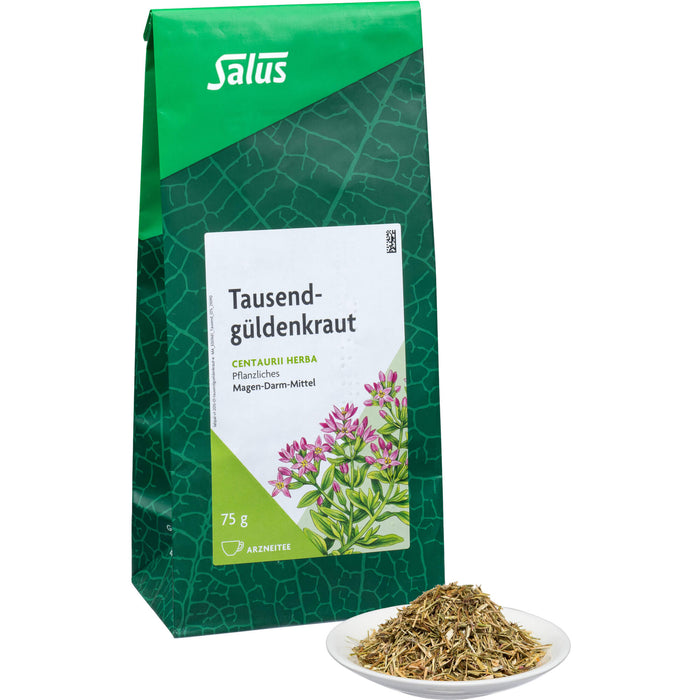 Salus Tausendgüldenkraut Arzneitee bei Appetitlosigkeit und Verdauungsbeschwerden, 75 g Thé