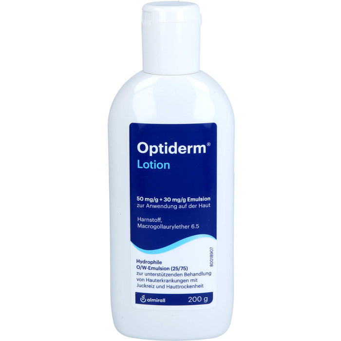 Optiderm Lotion bei Hauterkrankungen mit Juckreiz und Hauttrockenheit, 200 g Solution