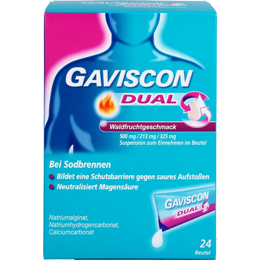 GAVISCON Dual Suspension bei Sodbrennen Waldfruchtgeschmack, 24 St. Beutel