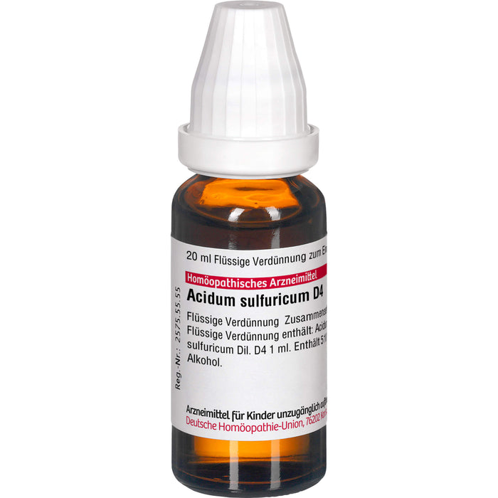 DHU Acidum sulfuricum D4 Dilution, 20 ml Solution