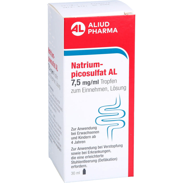 Natriumpicosulfat AL 7,5 mg/ml Tropfen bei Verstopfung, 30 ml Solution
