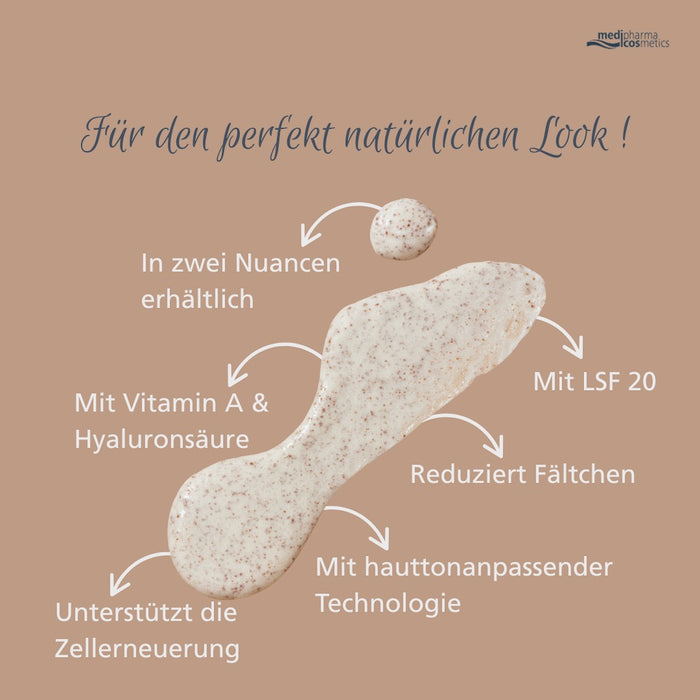 Medipharma Cosmetics Hyaluron Nude Perfection Fluid getönt heller Hauttyp LSF20, 50 ml Crème
