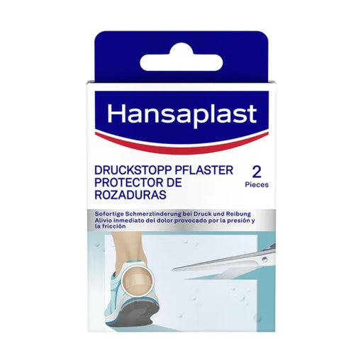 HANSAPLAST Druckstopp Pflaster schützt als durchsichtiges Polster vor Reibung und beugt Blasen und Druckstellen vor, 2 St. Pflaster