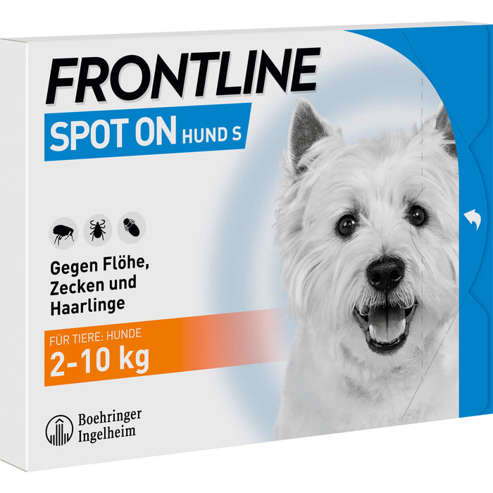 FRONTLINE Spot On Hund S (2-10 kg) gegen Zecken und Flöhe, 5 pcs. Ampoules