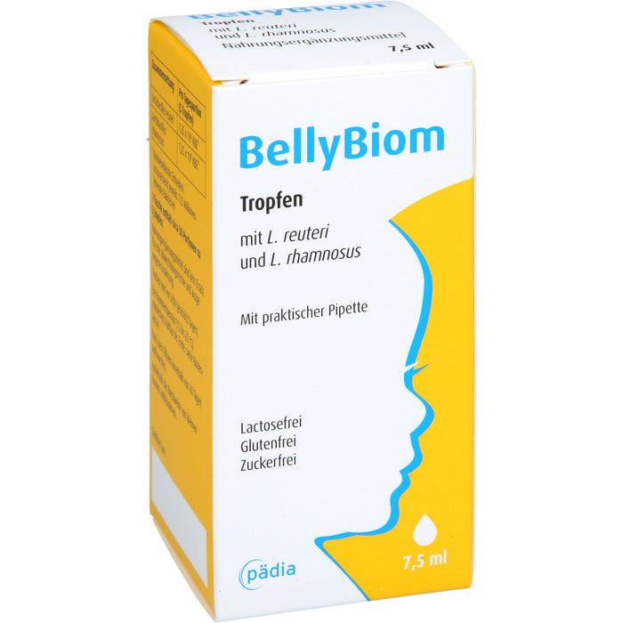 BellyBiom Tropfen unterstützen die kindliche Darmflora mit bewährten Milchsäurebakterien von Geburt an, 7.5 ml Tropfen