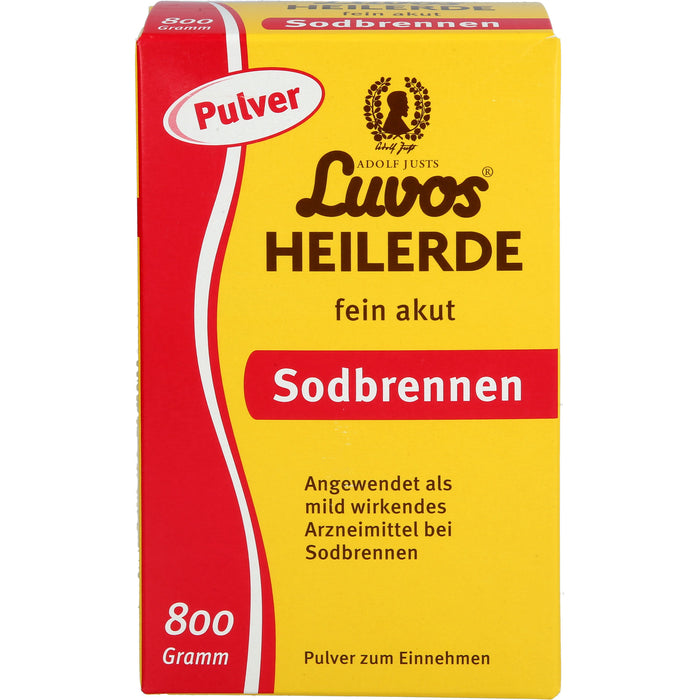 Luvos Heilerde fein akut Pulver zur Einhame bei Sodbrennen, 800 g Pulver