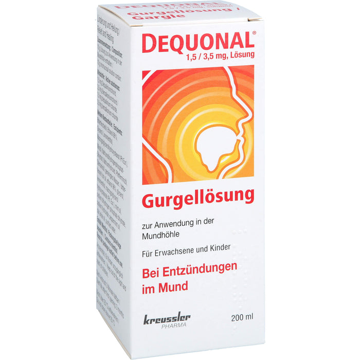 DEQUONAL Gurgellösung bei Entzündungen im Mund, 200 ml Solution
