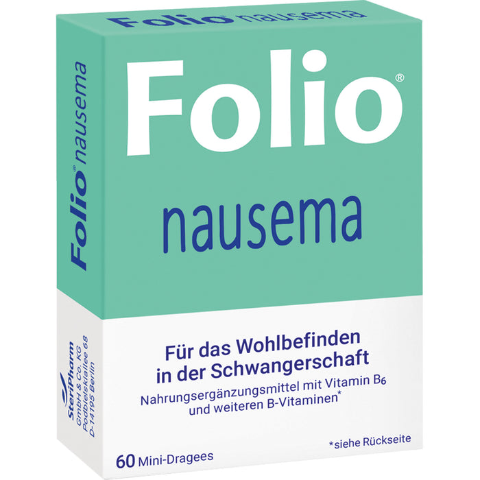 Folio Nausema Mini-Dragees für das Wohlbefinden in der Schwangerschaft, 60 pc Dragées