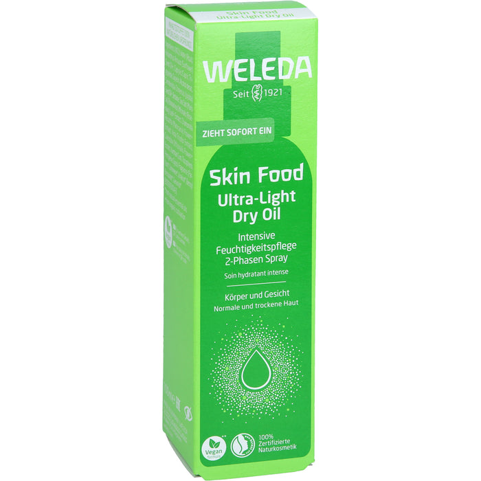 WELEDA Skin Food Ultra-Light Dry Oil sofortiger Glow & intensive Feuchtigkeit, 100 ml Öl