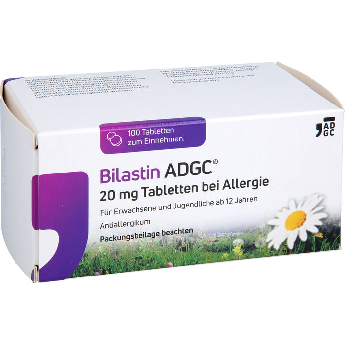 Bilastin ADGC 20 mg Tabletten bei Allergie, 100 pc Tablettes