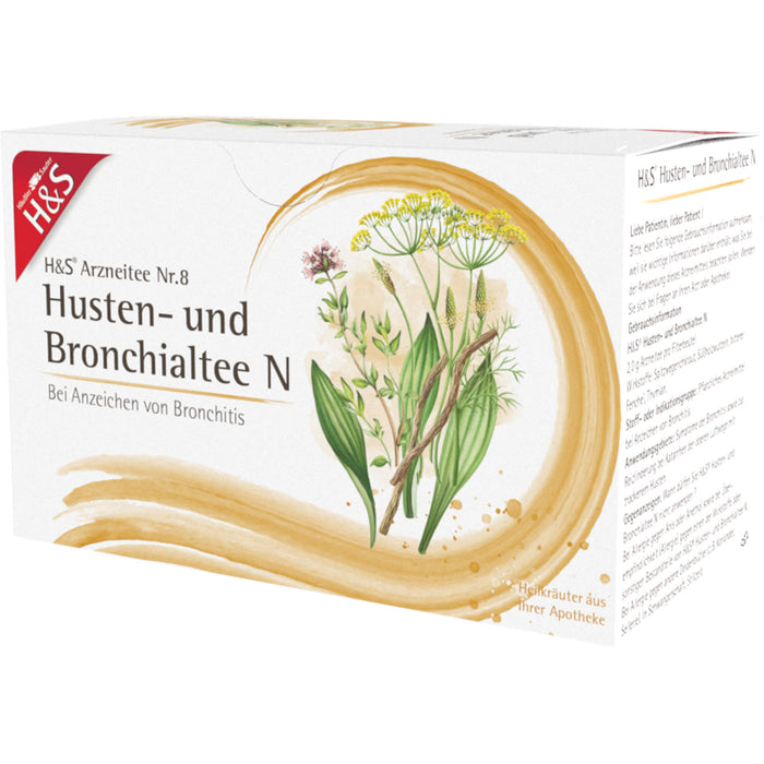 H&S Arzneitee Nr. 8 Husten- und Bronchialtee N, 20 pcs. Filter bag