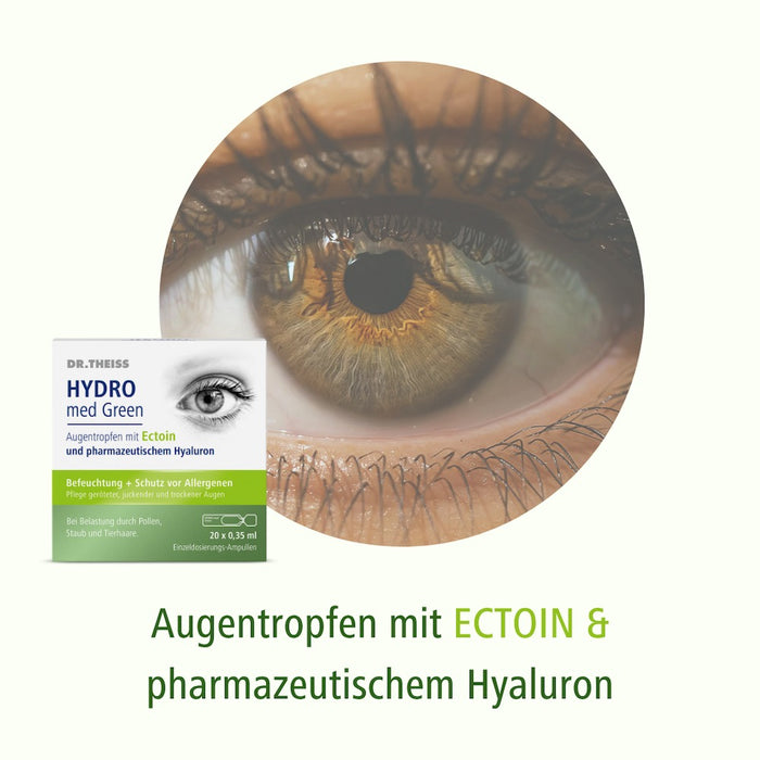 DR. THEISS Hydro med Green Augentropfen mit Ectoin zur Befeuchtung, 20 pcs. Single-dose pipettes