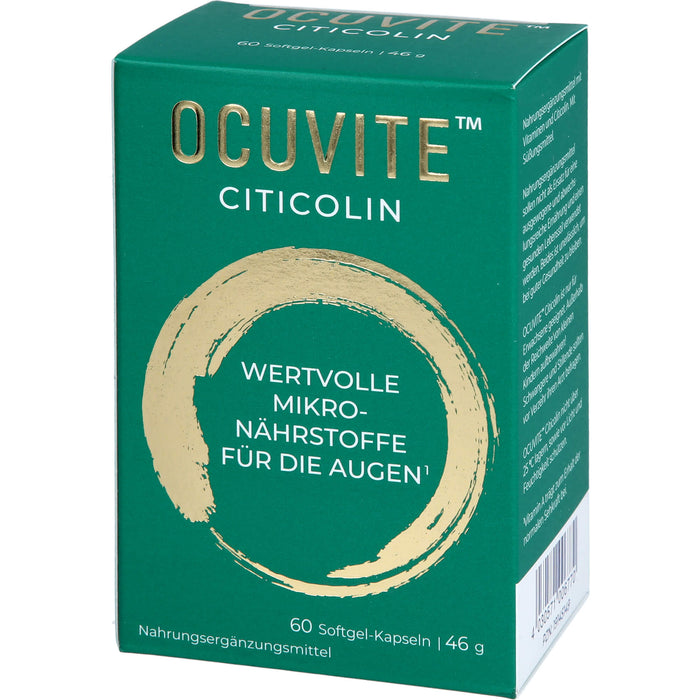 OCUVITE Citicolin Softgel-Kapseln wertvolle Mikronährstoffe für die Augen, 60 pcs. Capsules