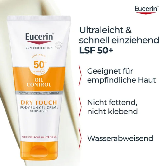 Eucerin Dry Touch Sun Gel-Creme ultraleicht LSF 50+, 200 ml Crème