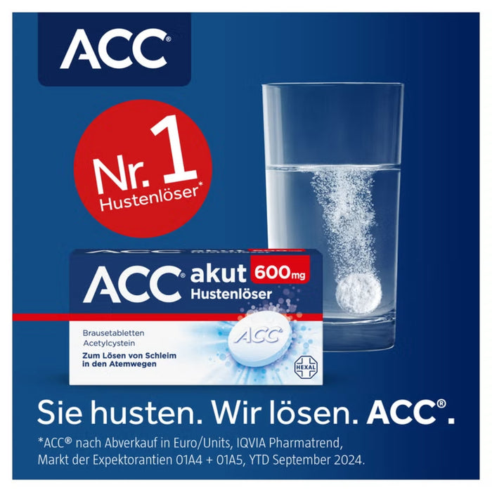 ACC akut 600 mg Hustenlöser Brausetabletten, 20 pcs. Tablets