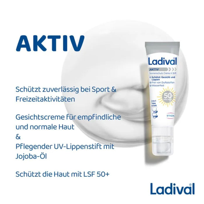 Ladival Aktiv Sonnenschutz Creme & Stift SPF 50+, 30 ml Crème
