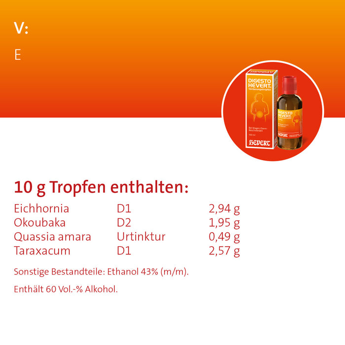 Digesto Hevert injekt zur Regulierung gestörter Verdauungsfunktionen, 100 pcs. Ampoules