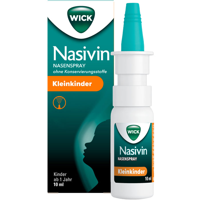 Nasivin Nasenspray ohne Konservierungsstoffe für Kleinkinder von 1 bis 6 Jahren, 10 ml Lösung