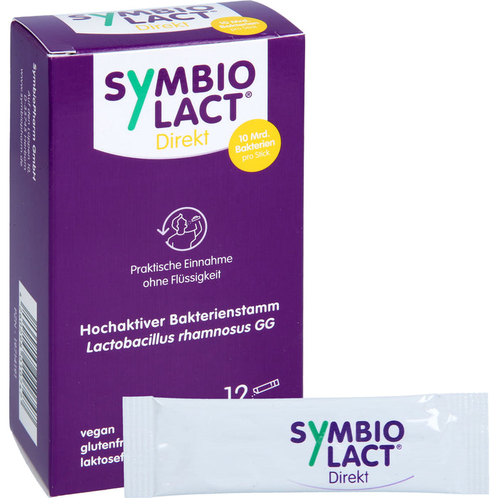 SymbioLact Direkt Sticks mit 10 Mrd. Lactobacillus rhamnosus GG mit fruchtigem Geschmack, 12 St. Sticks