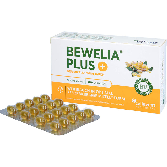 Bewelia Plus Weihrauchkapseln mit Vitamin K2, 60 pc Capsules
