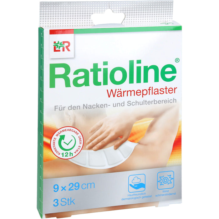 Ratioline Wärmepflaster Nacken / Schulter 29 x 9 cm, 3 pc Pansement