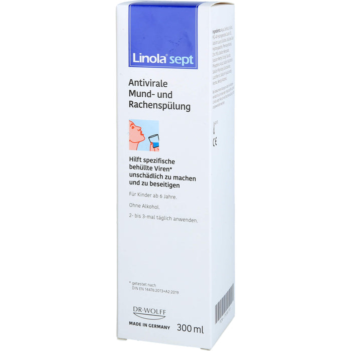 Linola sept antivirale Mund- und Rachenspülung für Kinder ab 6 Jahren, 300 ml Solution