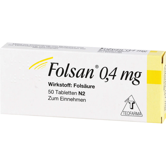 Folsan 0,4 mg Tabletten, 50 pc Tablettes