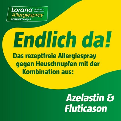 Lorano Azelastin/Fluticason Allergiespray bei Heuschnupfen, 1 pc Spray