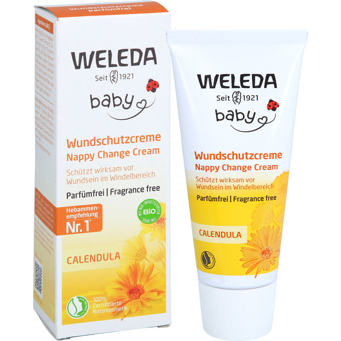 WELEDA Wundschutzcreme parfümfrei beruhigt die zarte Babyhaut, 75 ml Creme