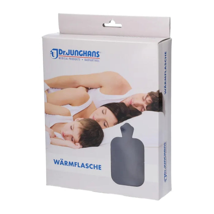 DR. JUNGHANS Wärmflasche mit Bezug blau, 1500 ml Wärmflasche
