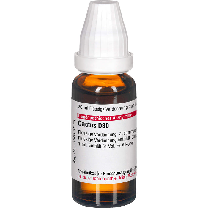 DHU Cactus D30 Dilution, 20 ml Solution