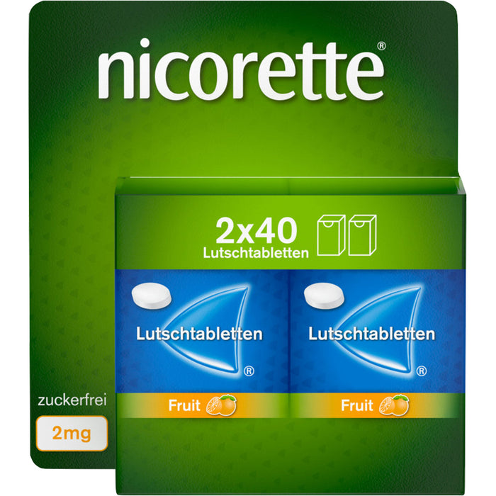 Nicorette Fruit 2 mg Lutschtabletten zur Rauchentwöhnung, 80 St. Tabletten