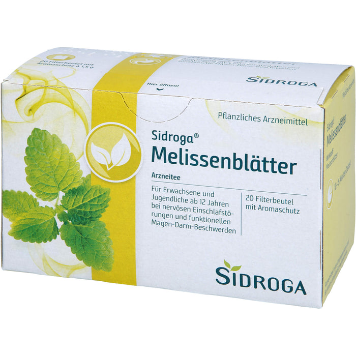 Sidroga Melissenblätter Heilpflanzentee, 20 pc Sac filtrant