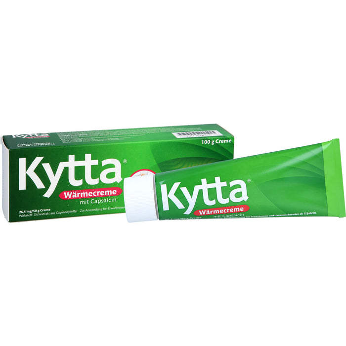 Kytta Wärmecreme mit Capsaicin gegen Muskelschmerzen & Verspannungen, 100 g Creme