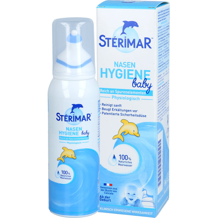 STERIMAR Nasenhygiene Baby 2 in 1 Nasenspray und Spülung zum Befeuchten der Nasenschleimhaut, 100 ml Lösung